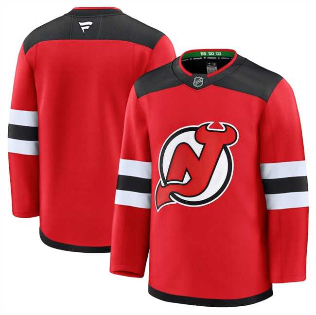 Men%27s New Jersey Devils Custom Red 2024-25 Home Stitched Hockey Jersey
